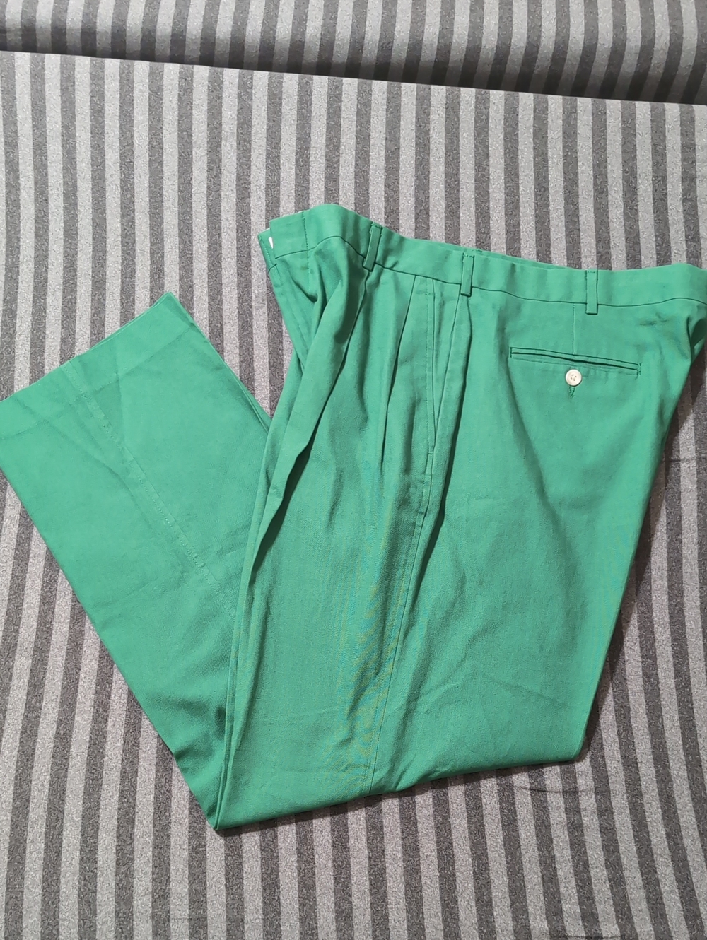 Vintage Men's Green Dress Pants Land's End 36
